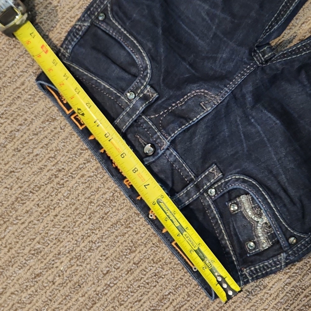 Rock Revival Dark Indigo Embellished Bootcut Jeans - Picture 7 of 16